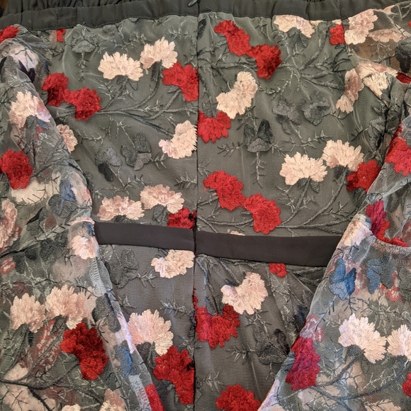 ASOS Dolly & Delicious Embroidered Bardot Dress 4 - Picture 9 of 11